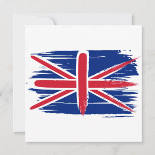 Carte de vœux plate avec coup de pinceau drapeau U