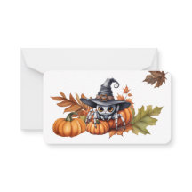 Carte de vœux plate Halloween personnalisable