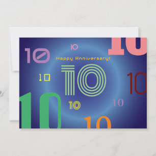 Carte de vœux plate pour 10 ans ensemble
