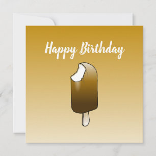 Carte de vœux plate pour anniversaire de glace