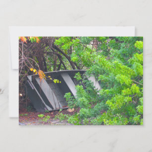 Carte de voeux plate pour bateau Old Row