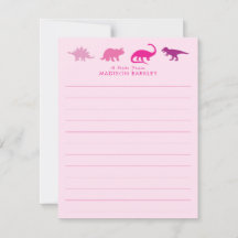 Carte de vœux plate pour enfants avec dinosaure ro