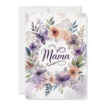 Carte de vœux plate pour la fête des mères