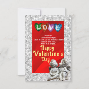 Carte de vœux plate pour la Saint-Valentin