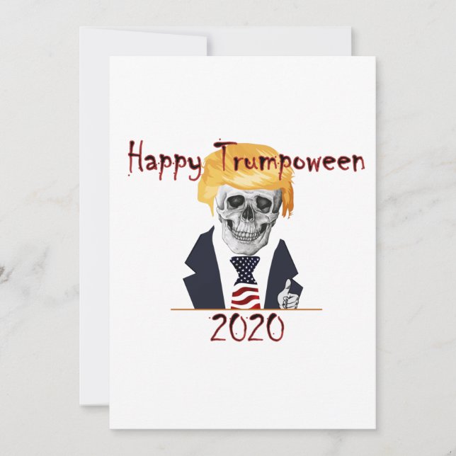 Carte de vœux plate Trumpoween (Devant)