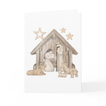 Carte de vœux pliable de la Nativité