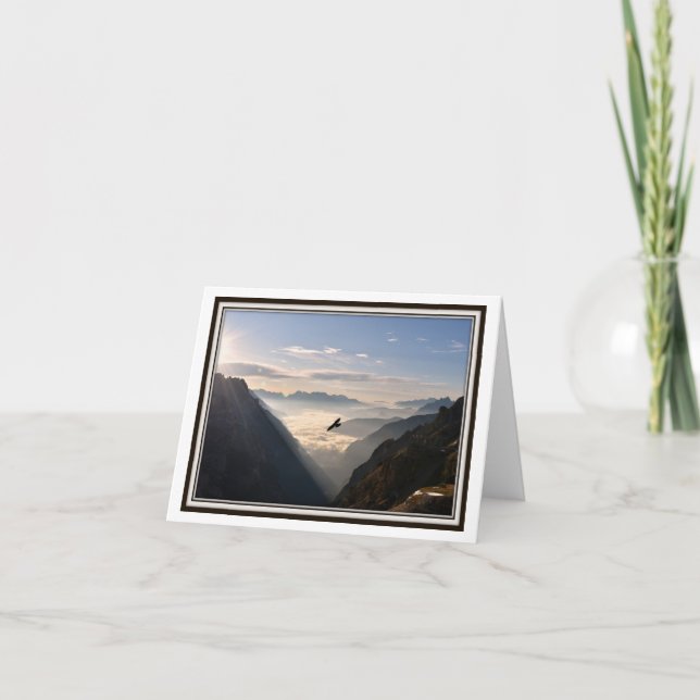 Carte de vœux pliable – Lever de soleil dans les A (Devant)