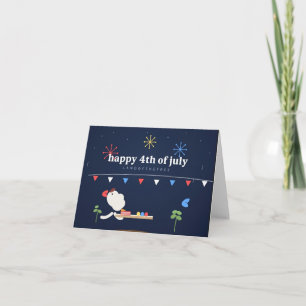 Carte de vœux pliable pour la fête de l'Indépendan