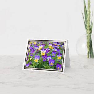 Carte de vœux pliable – Violettes !