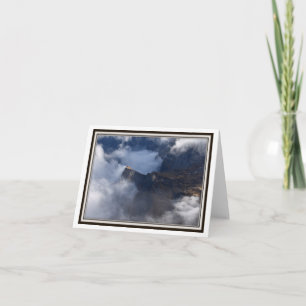 Carte de voeux pliante - Alpes et nuages suisses