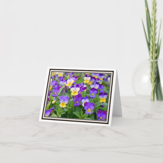 Carte de voeux pliante - Violets ! (Devant)
