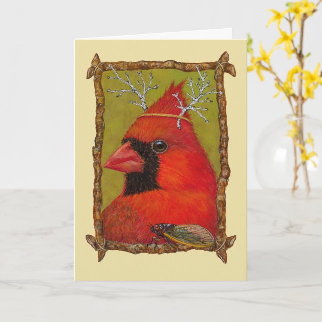 Carte de voeux pliée (Fleur jaune)