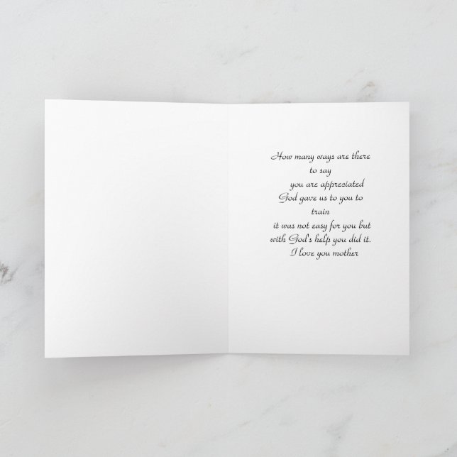 Carte de voeux pliée (Intérieur)