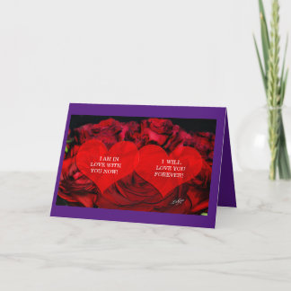 Carte de voeux pliée 5X7 "LOVING YOU FOREVER"