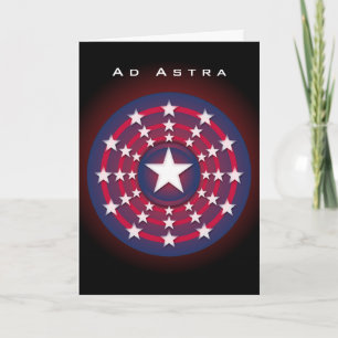 Carte de voeux pliée Ad Astra