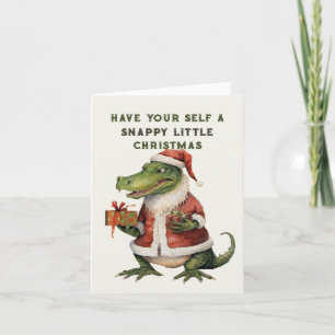 Carte de vœux pliée Alligator