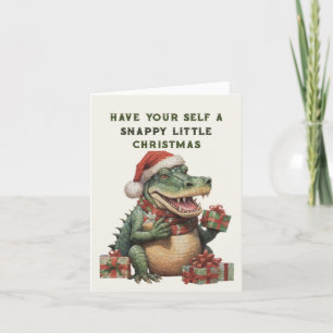 Carte de vœux pliée Alligator
