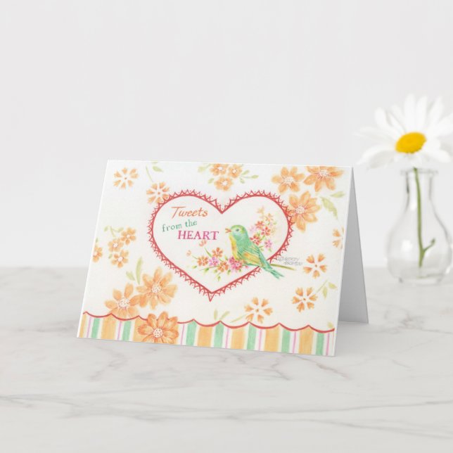 Carte de voeux pliée Anniversaire de nuit (Petite plante)