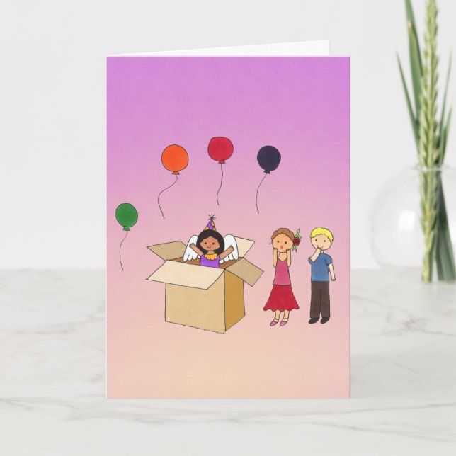 Carte de voeux pliée Anniversaire Surprise (Devant)