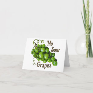 Carte de voeux pliée aux raisins