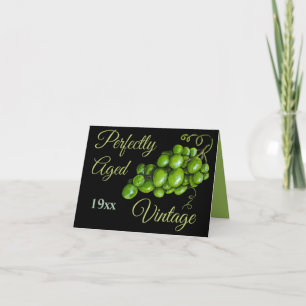 Carte de voeux pliée aux raisins