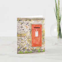 Carte de voeux pliée avec aquarelle