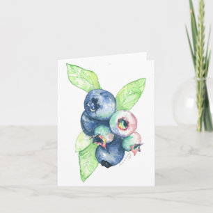 Carte de voeux pliée avec aquarelle