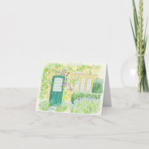 Carte de voeux pliée avec illustration originale