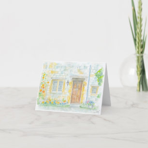 Carte de voeux pliée avec illustration originale
