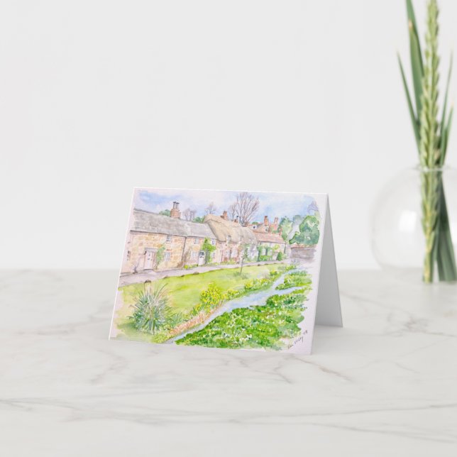 Carte de voeux pliée avec illustration originale (Devant)