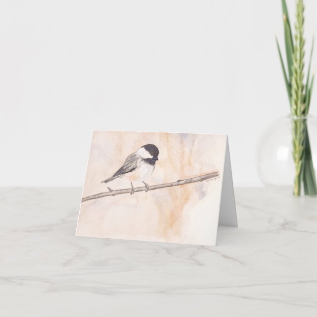 Carte de voeux pliée avec illustration originale (Devant)