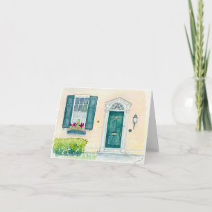 Carte de voeux pliée avec illustration originale
