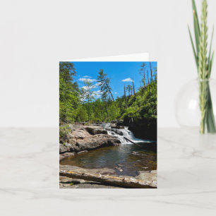 Carte de voeux pliée avec motif cascade