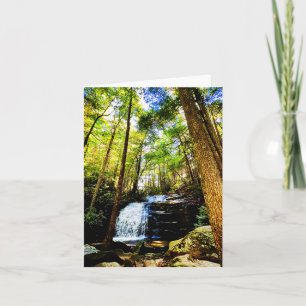 Carte de voeux pliée avec motif cascade