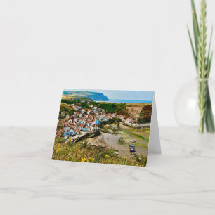 Carte de voeux pliée avec photo de North Yorkshire