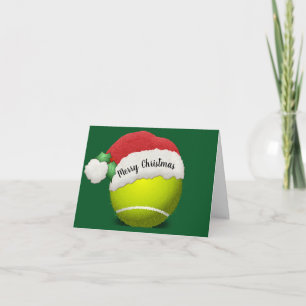 Carte de vœux pliée Balle de Tennis
