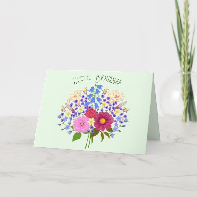 Carte de vœux pliée Blumenstrauss (Devant)