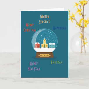 Carte de voeux pliée Bonnes Fêtes