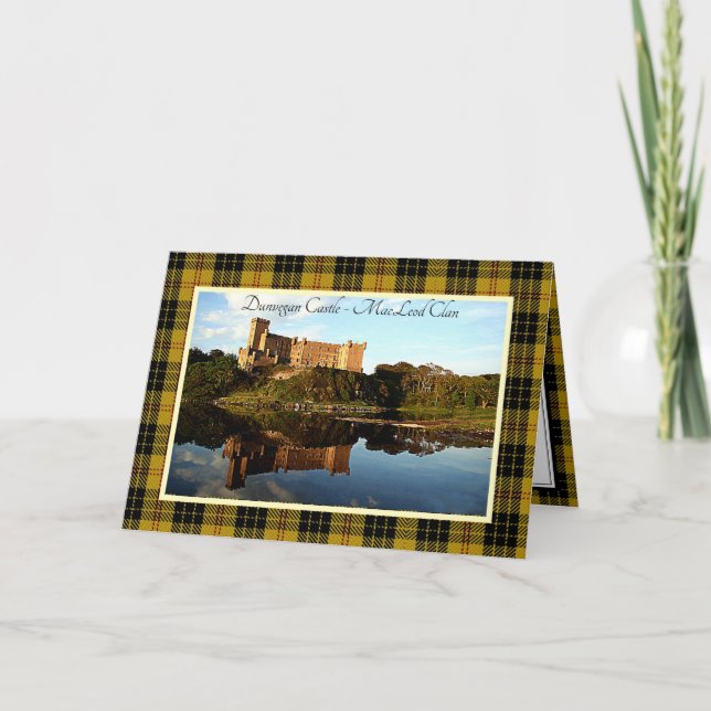 Carte de vœux pliée Château de Dunvegan Clan MacLe (Devant)