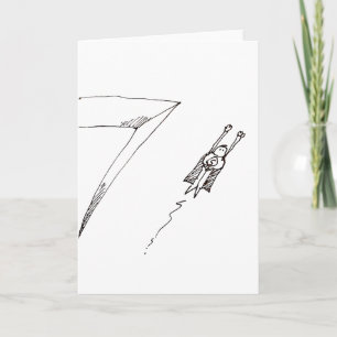 Carte de vœux pliée de dessin animé de super-héros