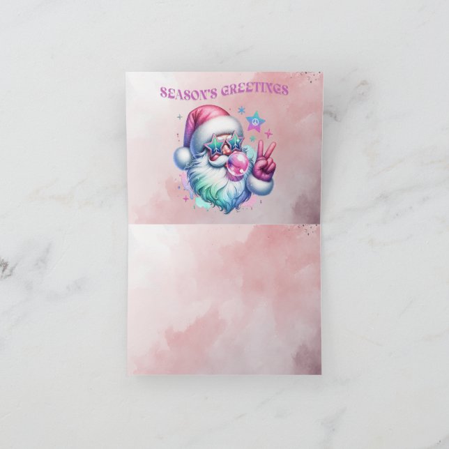 CARTE DE VOEUX Pliée de Fêtes (Intérieur)