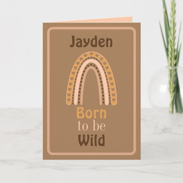 Carte de voeux pliée de naissance (Devant)