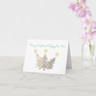 Carte de vœux pliée de Noël