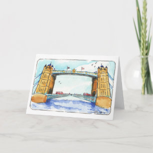 Carte de voeux pliée de Tower Bridge London