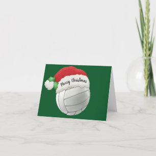 Carte de vœux pliée de volley-ball