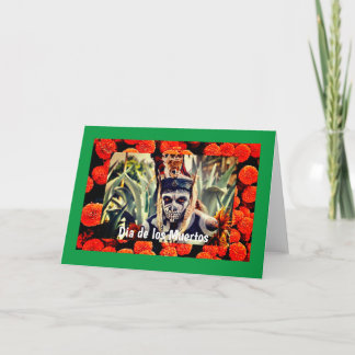 Carte de voeux pliée Dia de los Muertos, 5" x 7"