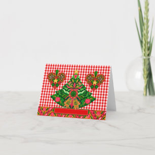 Carte de voeux pliée Dieu Noël scandinave 2