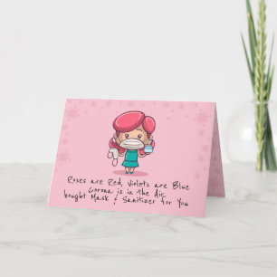 Carte de vœux pliée drôle de la Saint-Valentin COV