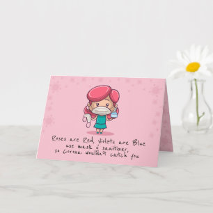 Carte de vœux pliée drôle de la Saint-Valentin COV