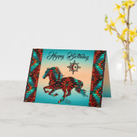 Carte de voeux pliée du Cheval Sud-Ouest